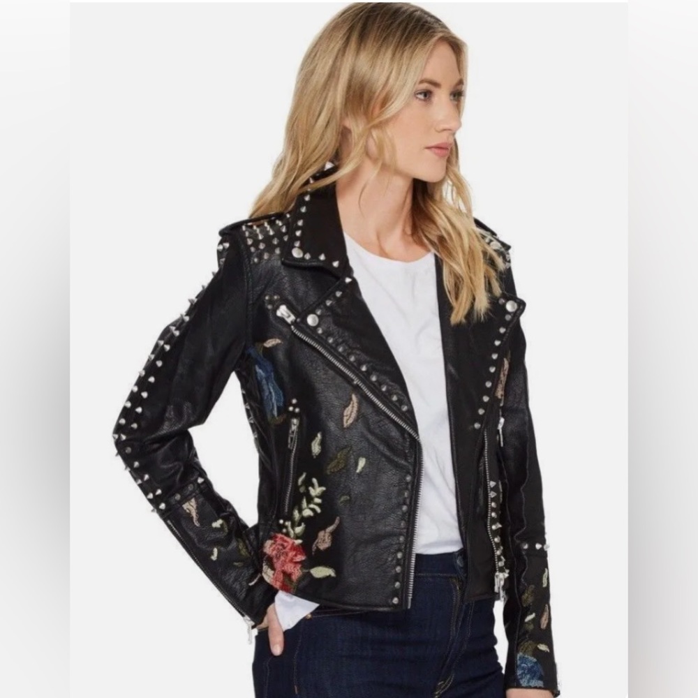 BlankNYC studded spiral leather jacket